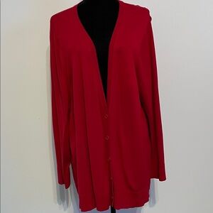 Coldwater Creek Women's Red Cardigan Sweater